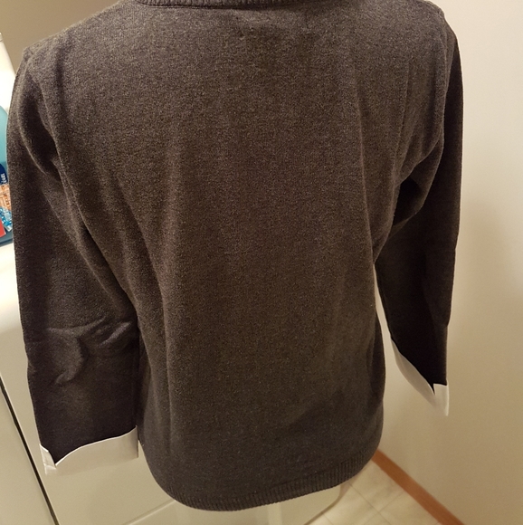 Petite Argyle Layered Sweater - Picture 4 of 6